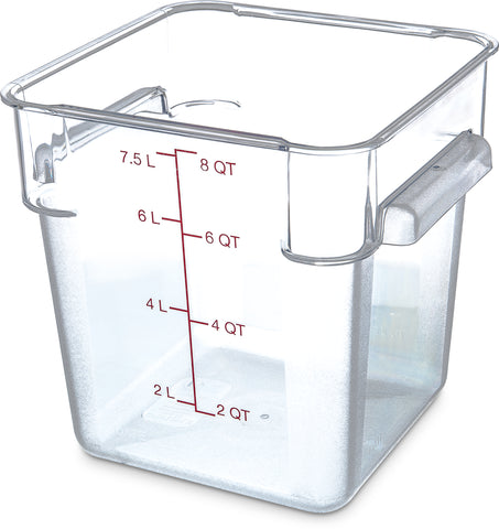 StorPlus™ CONTAINER FOOD STORAGE PLASTIC CLEAR SQUARE 8 QT