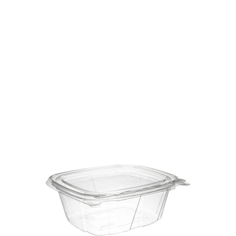 Container Plastic Tamper-resistant Tamper-evident W/ Flat Lid 12 Oz
