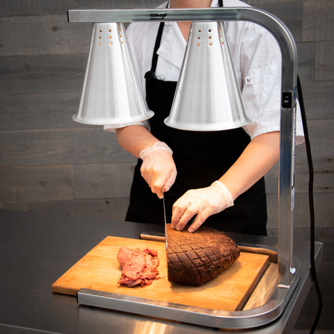 Carlisle HEAT LAMP ALUMINUM TWO BULB FREE STANDING ADJUSTABLE
