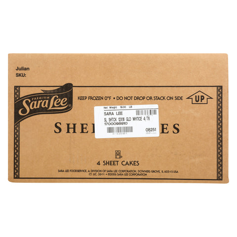 Sara Lee Iced Golden White Sheet Cake, 76 Ounce -- 4 per case.