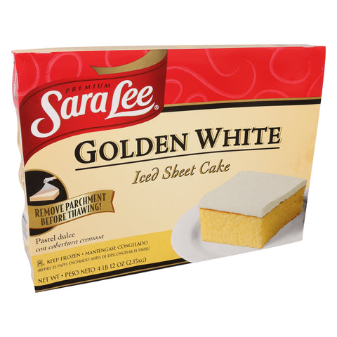 Sara Lee Iced Golden White Sheet Cake, 76 Ounce -- 4 per case.