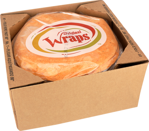 Mexican Original® TORTILLA WRAP FLOUR SALSA FLAVORED PRESSED 12