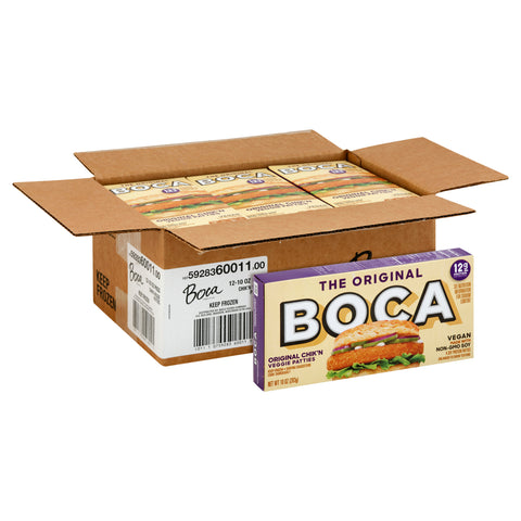 Boca VEGGIE NATURAL CHICKEN PATTIES MEAT ALTERNATIVE ORGANIC