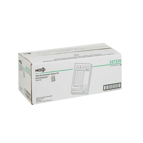 National Checking GUESTCHECK NO CARBON 3 PART MAROON 11 LINE