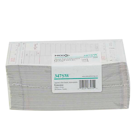 National Checking GUESTCHECK NO CARBON 3 PART MAROON 11 LINE