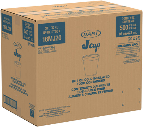 Lucky Dog CONTAINER FOAM WHITE FOOD 16 OZ