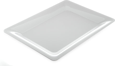 Carlisle DISPLAYWARE™ DESIGNER WIDE RIM RECTANGLE PLATTER WHITE 17X13