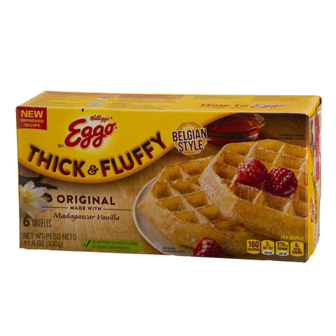 Eggo Thick and Fluffy Original Waffle, 11.6 Ounce -- 8 per case.