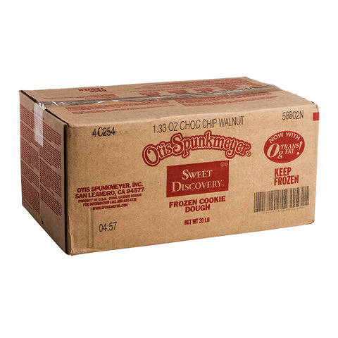 Otis Spunkmeyer Sweet Discovery Chocolate Chip Walnut Cookies Dough, 1.33 Ounce -- 240 per case.