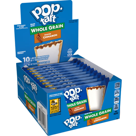 Pop Tarts Whole Grain Frosted Brown Sugar Cinnamon Toaster Pastry, 1.69 Ounce -- 120 per case