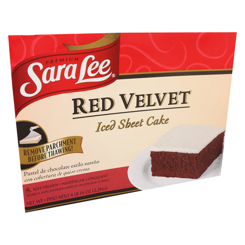 Sara Lee Frozen CAKE RED VELVET SHEET ICED 12X16