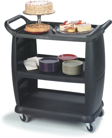Carlisle CART SMALL BUSSING & TRANSPORT BLACK 18X36.25X38 300 LB CAPACITY