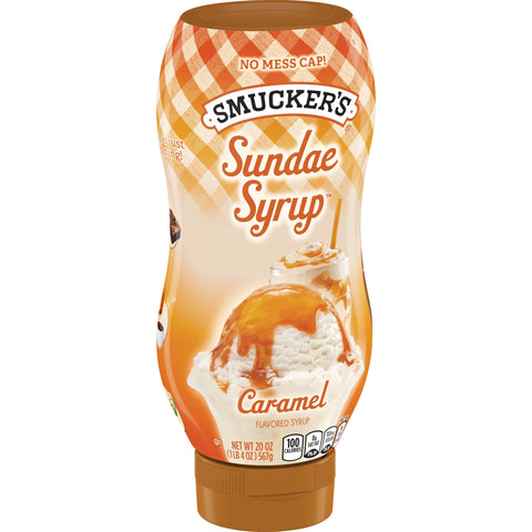 Smuckers Caramel Sundae Syrup, 20 Ounce -- 12 per case.