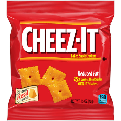 Cheez-It Reduced Fat Baked Snack Crackers - 1.5 oz. bag, 60 per case