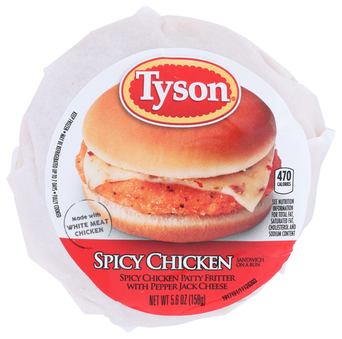 Tyson® SANDWICH CHICKEN SPICY H&S 5.6 OZ 10000038912