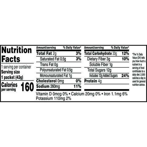 Quaker® CEREAL INSTANT OATS MAPLE BROWN SUGAR
