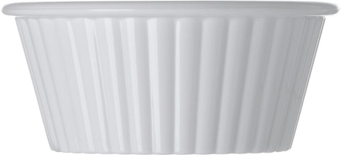 Carlisle RAMEKIN FLUTED SAN PLASTIC WHITE 1 OZ