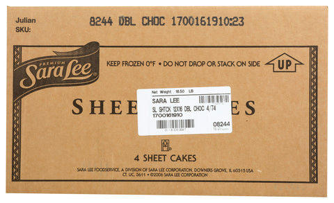 Cake Double Chocolate Sheet Iced 12x16