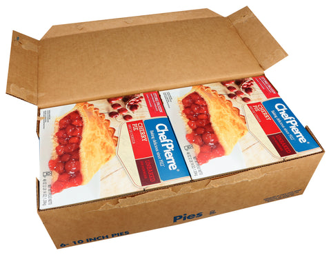 Sara Lee Chef Pierre Traditional Unbaked Cherry Fruit Pie, 10 inch -- 6 per case.