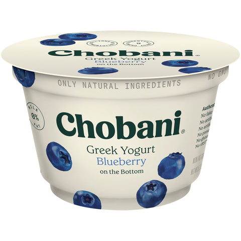 Chobani Non Fat Blueberry Greek Yogurt, 5.3 Ounce -- 12 per case