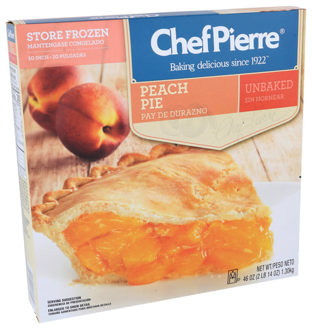 Pie Peach Fruit Traditional Unbaked 10