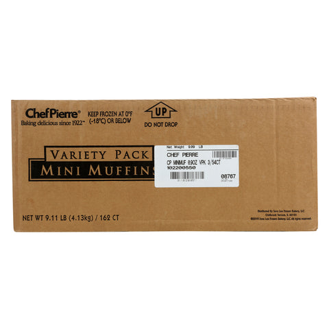 Chef Pierre Mini Muffin - Variety Pack -- 162 per case.