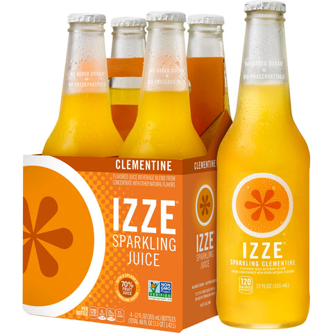 Izze JUICE CLEMENTINE SPARKLING GLASS BOTTLE