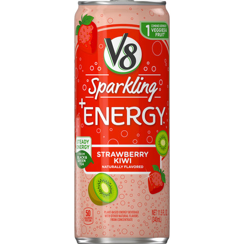 V8 Sparkling Strawberry Kiwi Energy Drink, 11.5 Fluid Ounce -- 12 per case