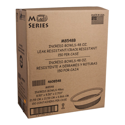 Bowl Plastic Black M8548b 48 Oz
