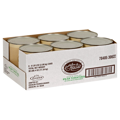 Cristoford Colombo Peeled Pear Tomatoes with Basil, 102 Ounce -- 6 per case.