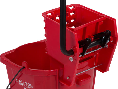 Mop Bucket W/ Side-press Wringer Red 26 Quart