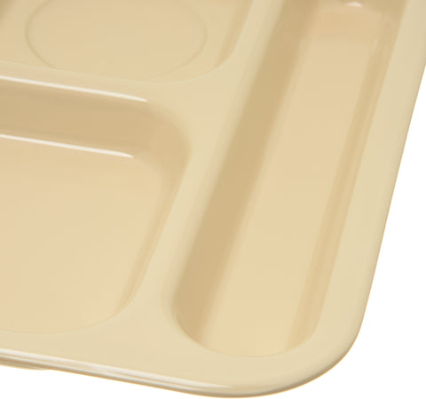 Tray Serving 6-compartment Right Hand Tan 14.5x10