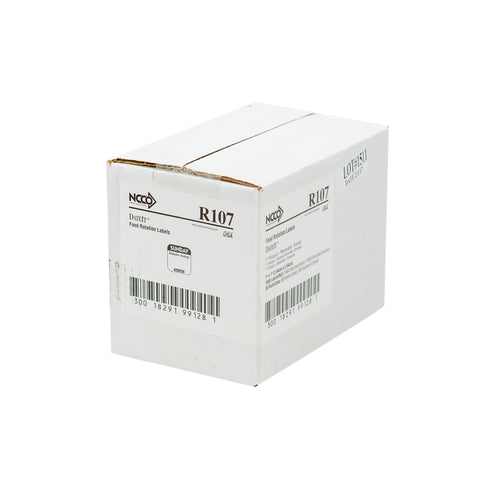National Checking Company Dateit Black Trilingual Removable Label - Sunday, 1 x 1 inch -- 1000 per case.