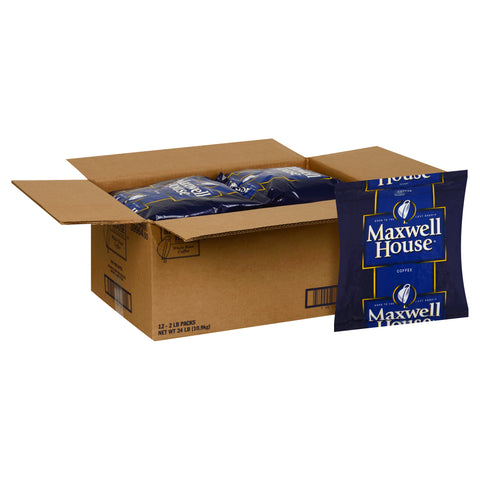 Maxwell House Regular Roast Whole Bean Coffee, 2 pound -- 12 per case