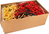 Tortilla Corn Strips Red Yellow & Blue 1/4