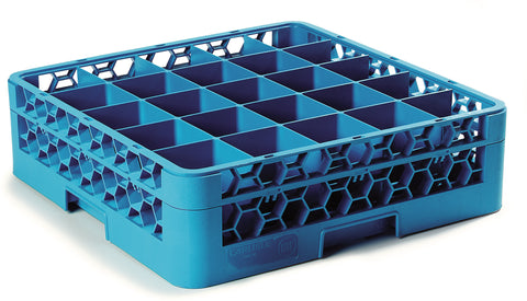 OptiClean™ RACK GLASS 25-COMPARTMENT W/ 1-EXTENDER CARLISLE BLUE