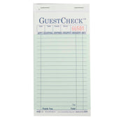 Guest Check 2 Part Carbonless 3.4x6.75