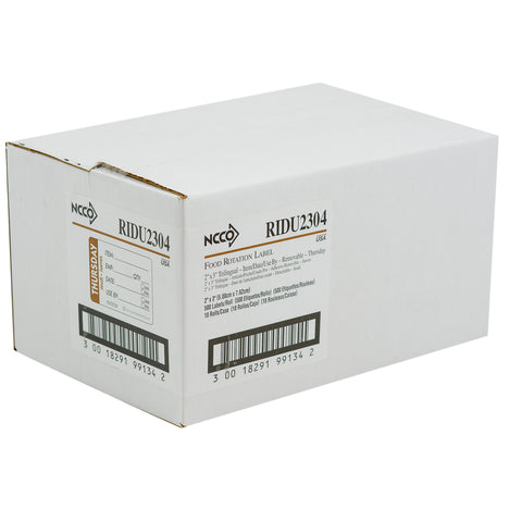 DateIt™ LABEL TRILINGUAL ITEM/DATE/USE BY REMOVABLE BROWN THURSDAY 2X3