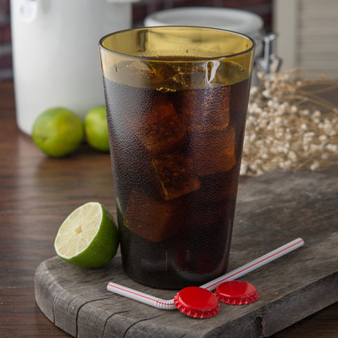 Tumbler Plastic Pebbled Amber 32 Oz