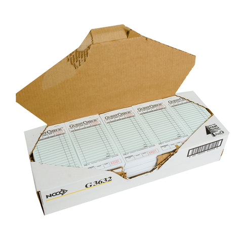 Guestcheck Single Copy Cardboard Green 3.5x6.75