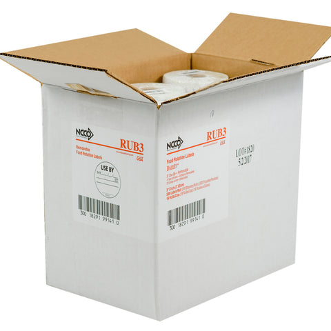 National Checking Company Use By Removable Label, 3 inch Circle -- 500 per case.