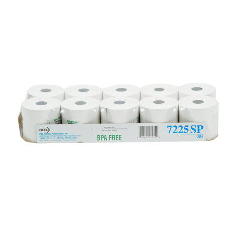 National Checking Company White 1 Ply Register Roll Tape, 2.25 inch -- 40 rolls per case