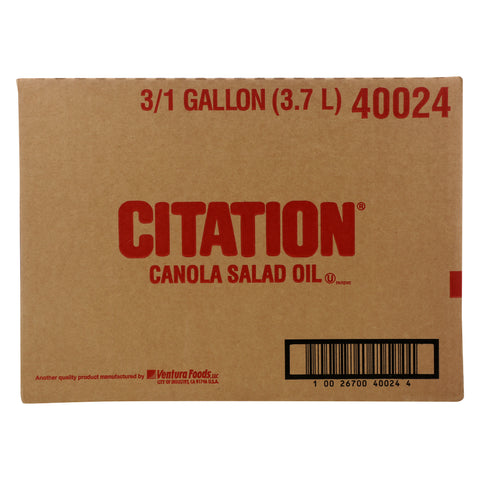 Citation Canola Salad Oil -- 3 Case 1 Gallon