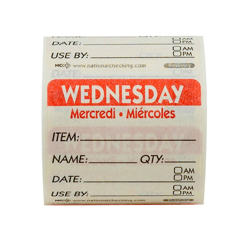 National Checking LABEL DISSOLVABLE USE BY RED WEDNESDAY 2X2