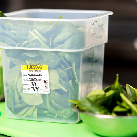 Label Trilingual Item/date/use By Dissolving Yellow Tuesday 2x2