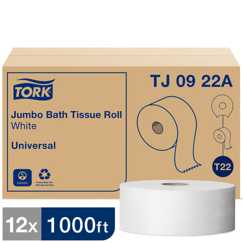 NetChoice® TISSUE TOILET JUMBO ROLL WHITE 2 PLY 8.5