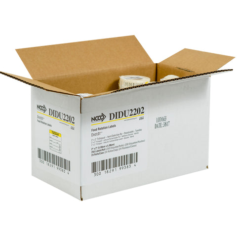 Label Trilingual Item/date/use By Dissolving Yellow Tuesday 2x2