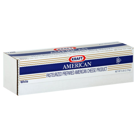 Kraft American White Cheese Loaf, 80 Ounce -- 6 per case.
