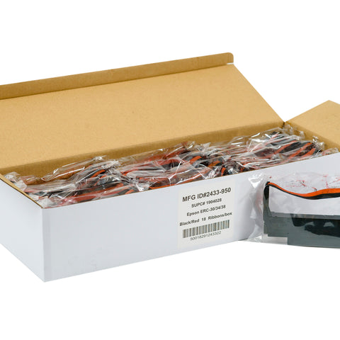 National Checking Company Tillribbons Black and Red Ribbon Only -- 18 per case.