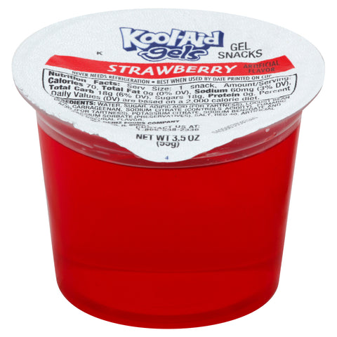 Handi Snacks Strawberry Gelatin 4 Pack 12 Case 14 Ounce